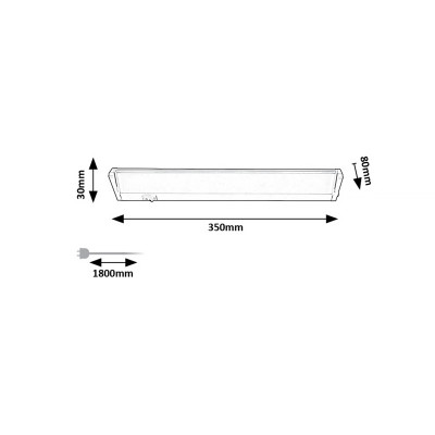 Svietidlo lineárne LED 35cm 5W 4000K 390lm RABALUX 78058 Easylight2 výklopné