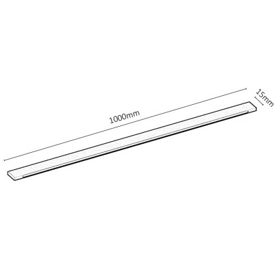 Koľajnica pre lištový systém RABALUX 70200 LiTrack Rail 1Mx0,5x1,5cm BLACK