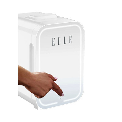 Mini chladnička na kozmetiku so zrkadlom ELLE ESDAFX08WHEU biela 8L