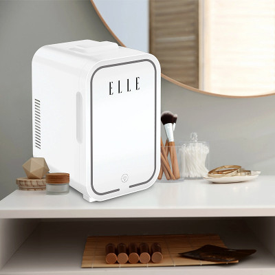 Mini chladnička na kozmetiku so zrkadlom ELLE ESDAFX08WHEU biela 8L