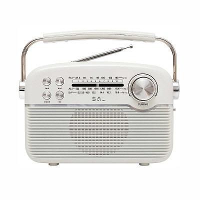 Rádio prenosné SAL RPR9 RETRO so solárnym panelom
