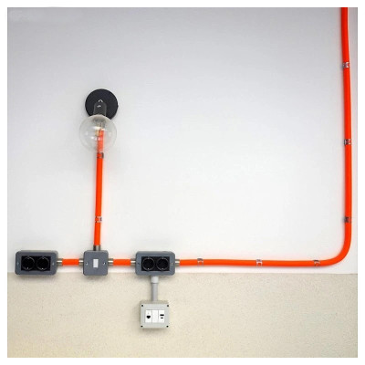 Vypínač na povrch kovový Creative Tube - CTBOX-1SW