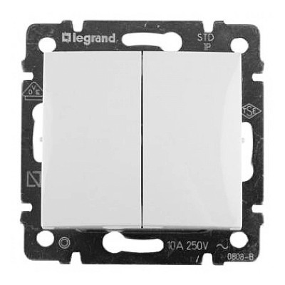 Vypínač č.5B (6+6) LEGRAND VALENA 774408 biely
