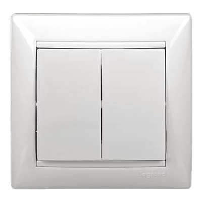 Vypínač č.5B (6+6) LEGRAND VALENA 774408 biely