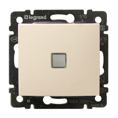 Vypínač schodiskový č.6 LEGRAND VALENA 774326 béžový s orientačným osvetlením