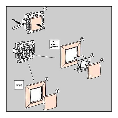Vypínač krížový č.7 LEGRAND VALENA 774197 béžový IP44