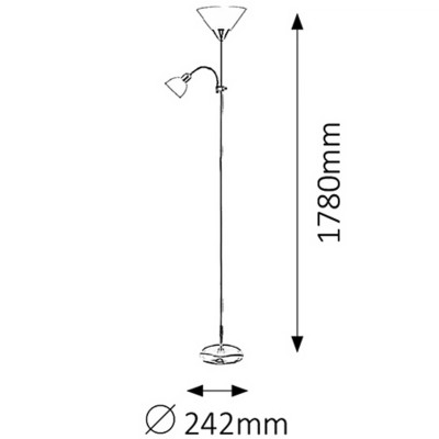 Svietidlo RABALUX 4062 stojanová lampa Action biela