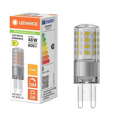 Žiarovka LEDVANCE LED PIN50D G9 4,4W/827 600lm PMC DIM