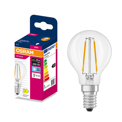 Žiarovka OSRAM LED VALCLP25 E14 1,8w/840 ilumka FILAMENT 250lm