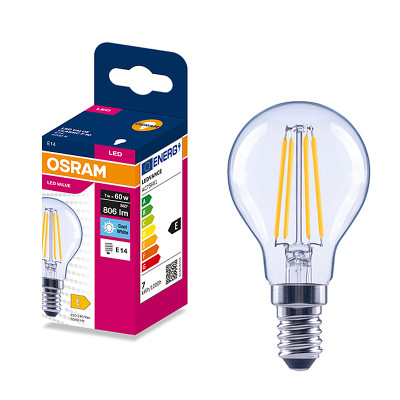 Žiarovka OSRAM LED VALCLP60 E14 7W/840 ilumka FILAMENT