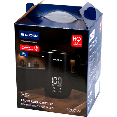 Kanvica rýchlovarná BLOW BK-18PB Digitouch čierna 1,8L 2200W