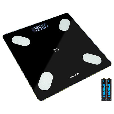 Váha osobná digitálna BLOW 44-092 Black BLUETOOTH (merá tuk,vodu,svaly)