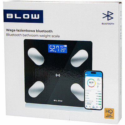 Váha osobná digitálna BLOW 44-092 Black BLUETOOTH (merá tuk,vodu,svaly)