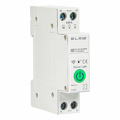 Elektromer 1-fázový digitálny SMART WIFI TUYA BLOW 72-097 63A 1-modulový