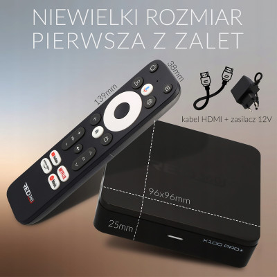Prijímač Android smart TV BOX Google TV OPTICUM RED360 X100 PRO+