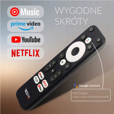 Prijímač Android smart TV BOX Google TV OPTICUM RED360 X100 PRO+