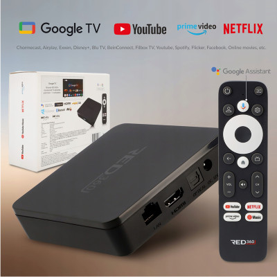 Prijímač Android smart TV BOX Google TV OPTICUM RED360 X100 PRO+