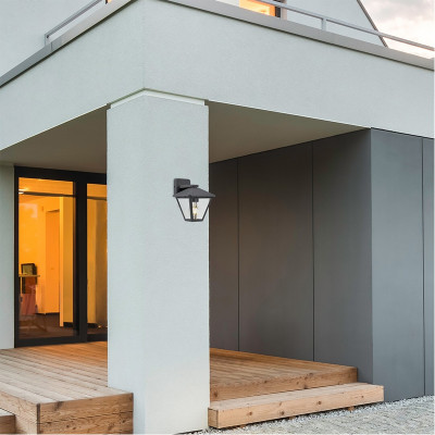 Vonkajšie nástenné svietidlo RABALUX 7147 Paravento E27 IP44 čierne