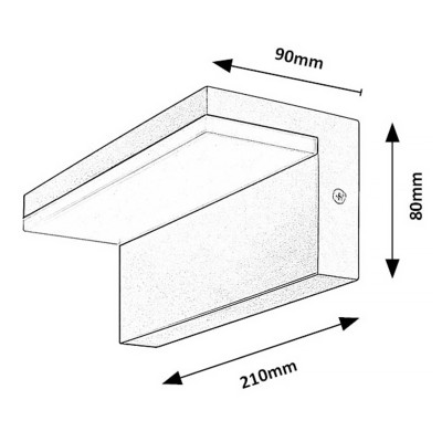 Vonkajšie nástenné svietidlo RABALUX 77092 Zaragoza 10W 4000K IP54 560lm čierne