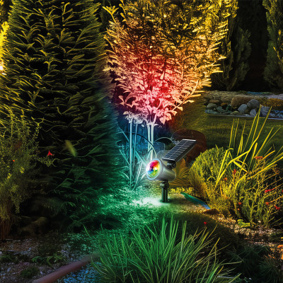 Lampa solárna RGB projektor SUNARI FOREVER FME-190