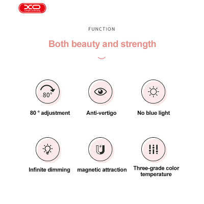 Svietidlo nočné LED XO YH08B 2,5W CCT 32cm+DO čierne (ELD121W)