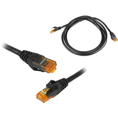 Kábel RJ45-RJ45 2m Cat.6E UTP čierny