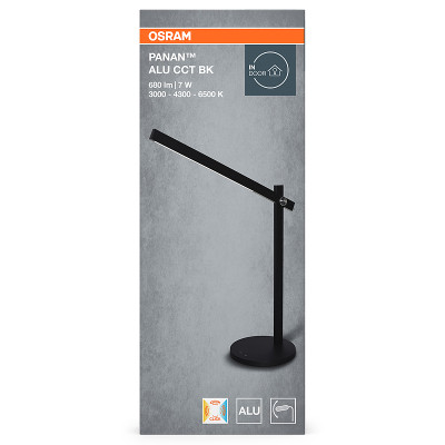 Lampa stolová LED 7W 3-6500K CCT čierna OSRAM PANAN ALU CCT BLACK DIM