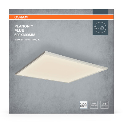 Svietidlo LED PANEL OSRAM PLANON PLUS 40W/4000K 60x60 4400lm prisadený