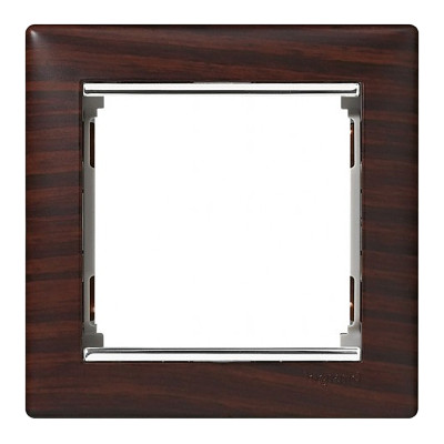 Jednorámček LEGRAND VALENA 770371 Wenge/striebro