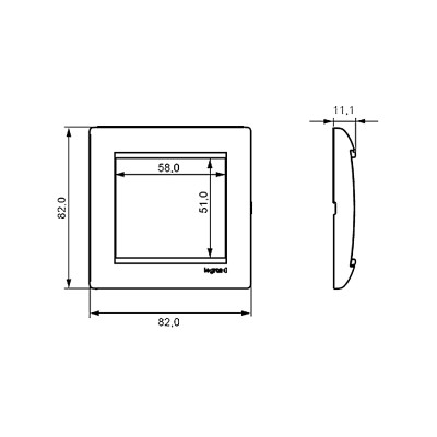 Jednorámček LEGRAND VALENA 770371 Wenge/striebro
