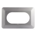 Kryt pod vypínač strieborný dvojitý ZAMEL OSX-220 SREBRNA