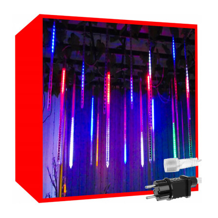 Vianočná súprava LED CENCÚĽ VC288/F 288LED 3,5x0,5m 8 cencúľov farebná IP44