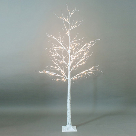 Vianočná dekorácia STROM 180cm VDS180/WW/P biely 96 LED teplá biela IP44 8 programov