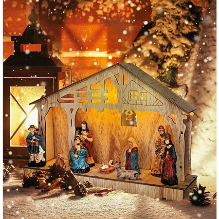 Dekorácia vianočná betlehém SOLIGHT 1V259 (30x21x7cm; 2xAA)