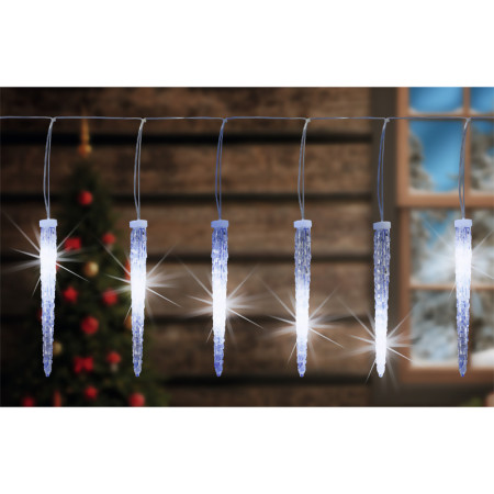 Vianočná súprava LED CENCÚĽ HOME KJL35 270LED 5,6x0,4m 15 cencúľov studená biela IP44