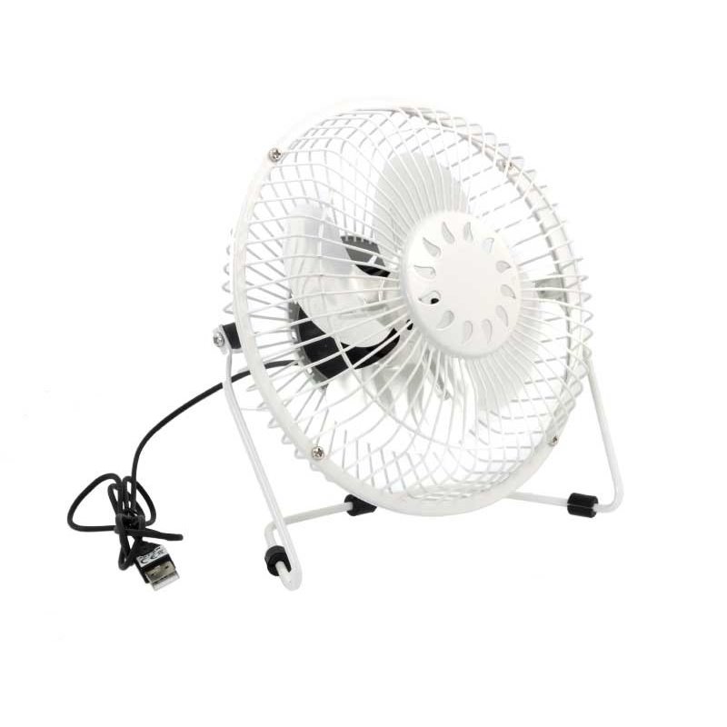 Ventilátor stolový na USB AK35F biely O16cm