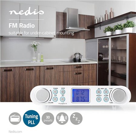 Rádio kuchynské NEDIS RDFM4000WT biele