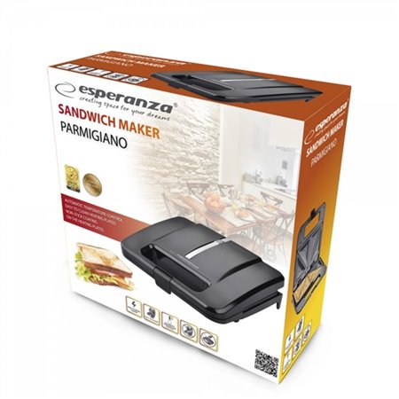 Sendvičovač ESPERANZA EKT010 Parmigiano čierny