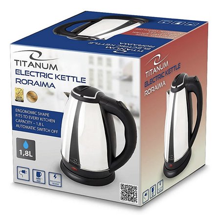 Kanvica rýchlovarná TITANUM TKK102S RORAIMA STRIEBORNÁ 1,8L