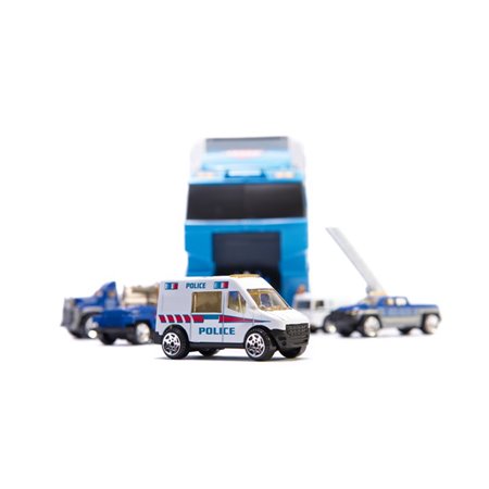 Hračka kamión+policajné autá 6ks COOL TEAM