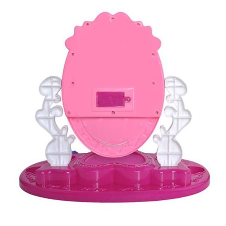 Sada detský kozmetický stolík ružový MIRROR 78008A