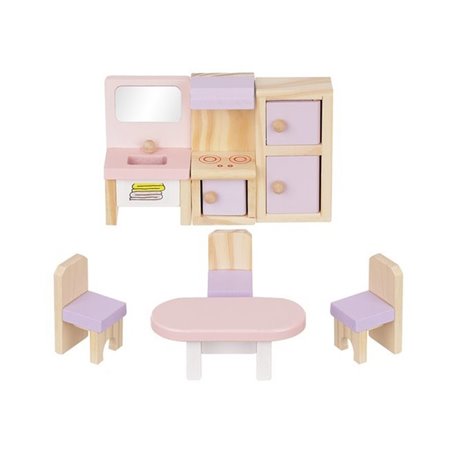 Hračka drevený nábytok pre bábiky 23ks GUF-3552