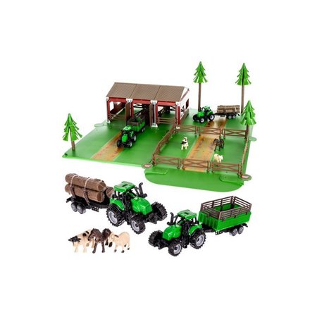 Hračka farma s traktormi JASPERLAND (62x54x20cm)