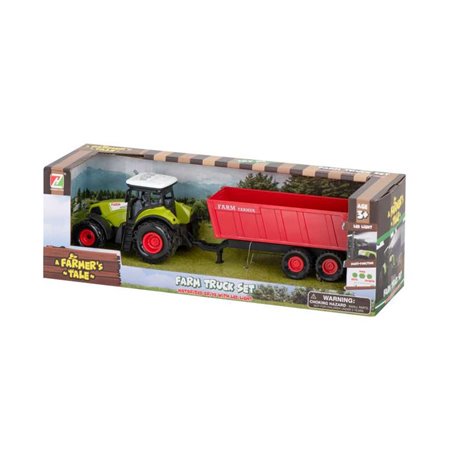 Hračka traktor s vlečkou FARM TRUCK SET 550-6E (36x9x9cm)