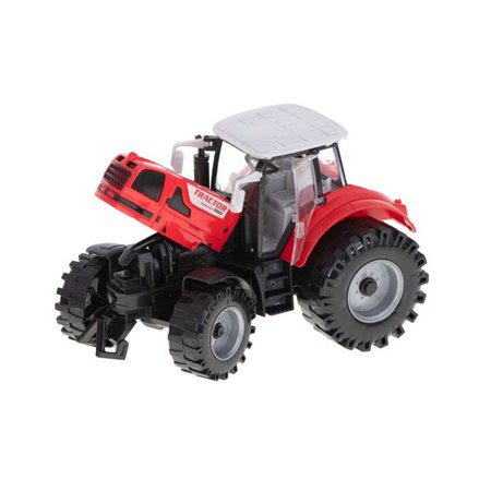 Hračka traktor s vlečkou a drevom METAL AGRICULTURAL VEHICLE 8808 (45x15x12,5cm)