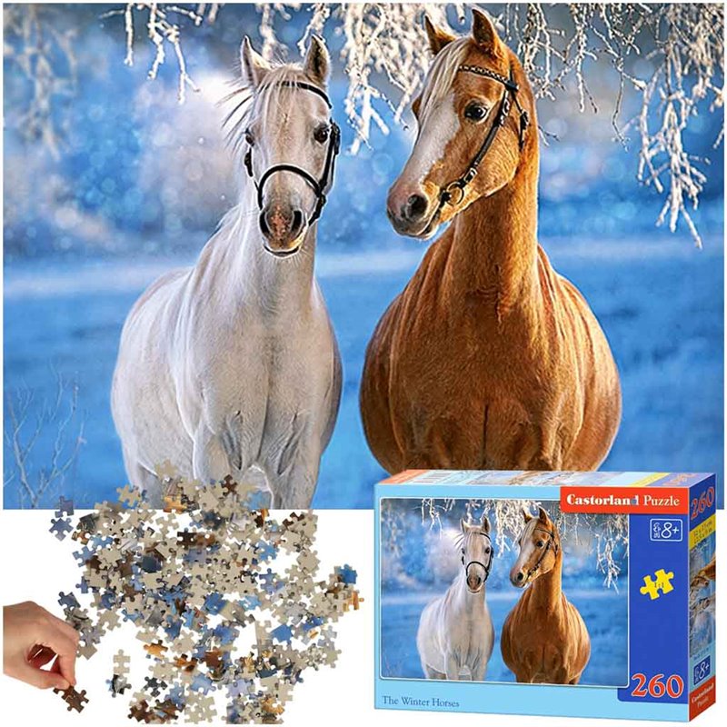 Castorland PUZZLE 180ks The Winter Horses 8+