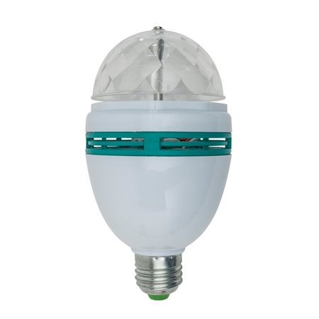 Žiarovka s disko lampou LED E27 3W/RGB DL3/27RGB