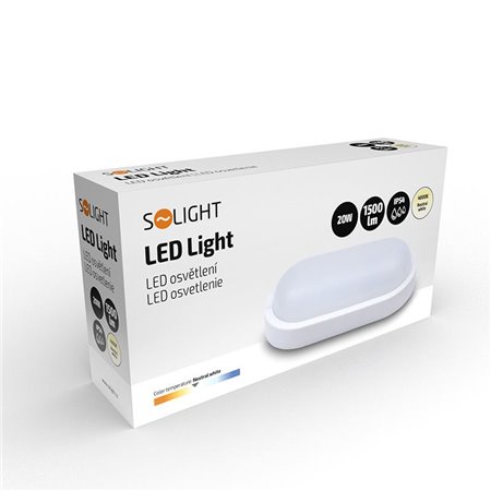 Svietidlo LED IP54 20W 4000K oválne SOLIGHT WO749