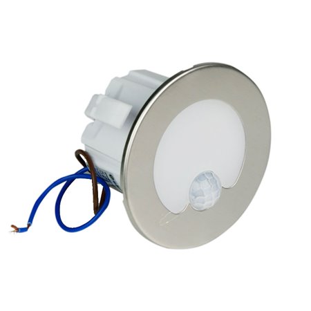 Svietidlo pozičné LED DPM YCB178S-PIR 1,2W/4000K strieborné 230V okrúhle