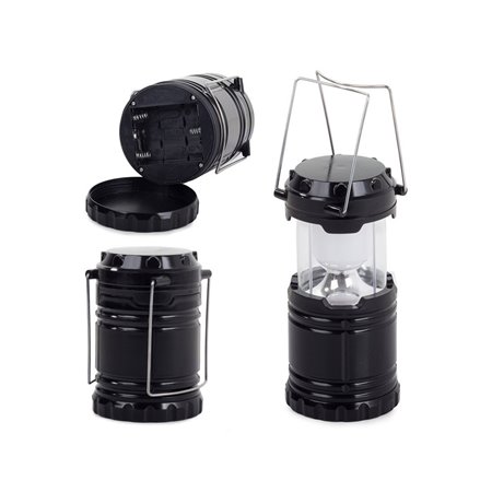 Svietidlo camping 3xAA 1W LED čierne ZD62